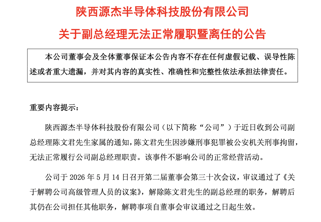 突发！这家A股公司副总经理被采取强制措施，涉嫌刑事犯罪震动资本市场